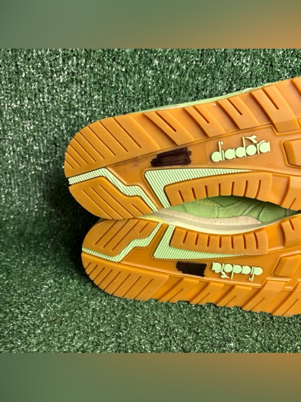 NEW diadora N9000 Ice Cream X Feature Perforated Lace Up Mens Green Shoes 9.5 - Picture 10 of 12